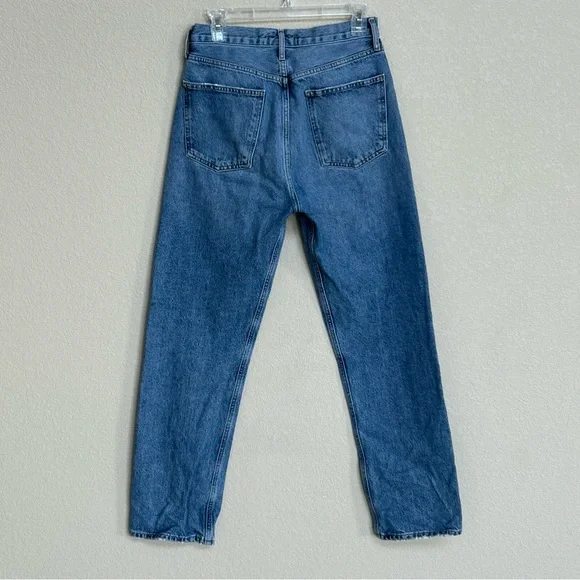 AGOLDE 90s High Rise Straight Leg Jeans 27 Organic Cotton Blend Stretch Denim - Picture 4 of 8